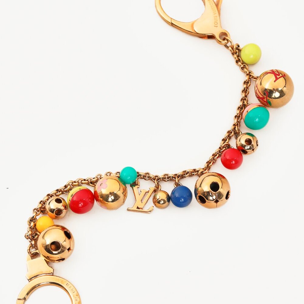 Louis Vuitton Grelot Gold-Tone Spherical-Charm Key Chain